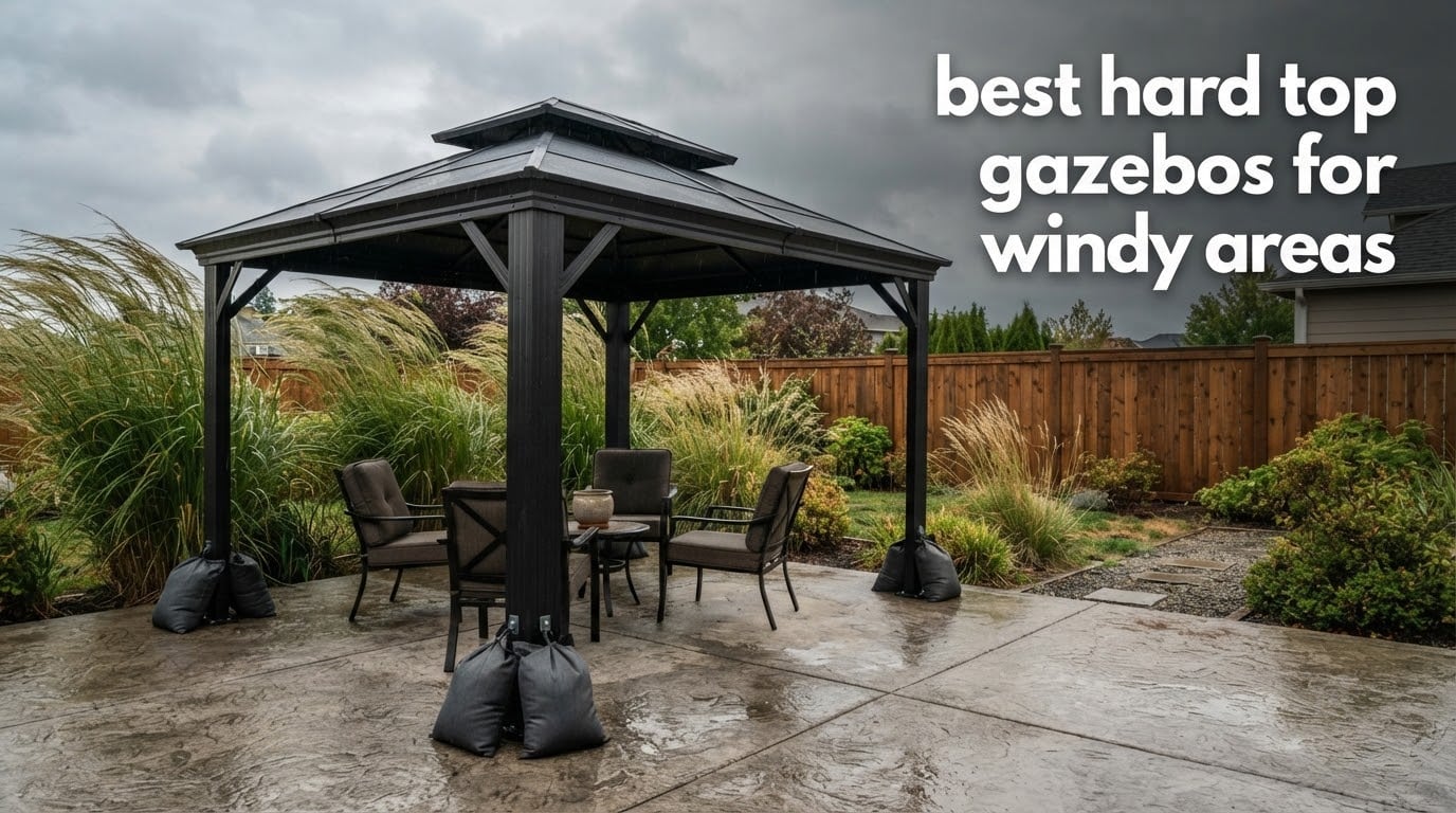 best hard top gazebos for windy areas