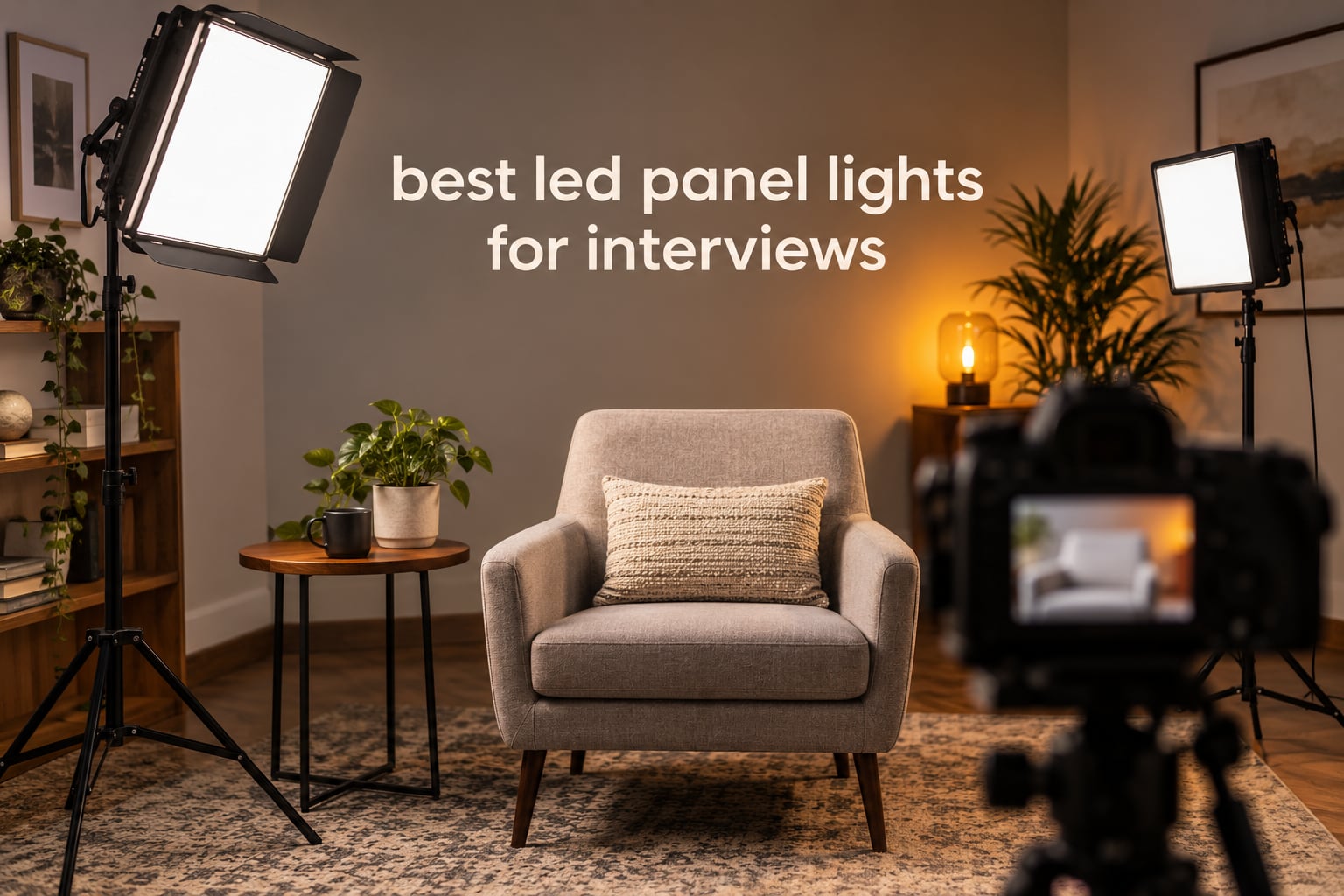 best led panel lights for interviews