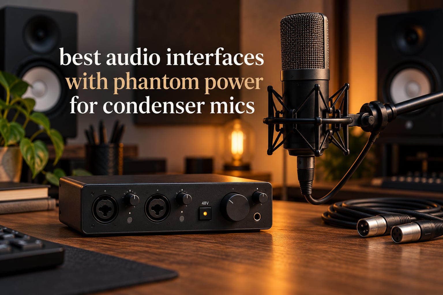 best audio interfaces with phantom power for condenser mics